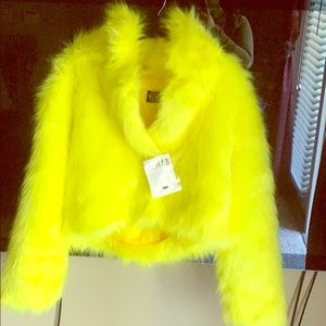 Yellow Fur Jacket